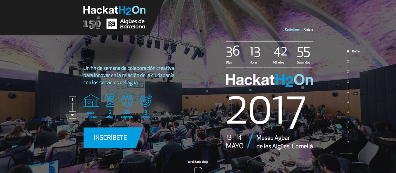 HackatH2On website for Aigües de Barcelona
