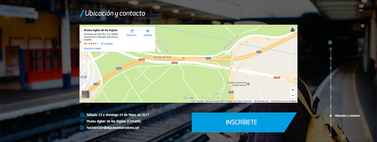 HackatH2On website for Aigües de Barcelona