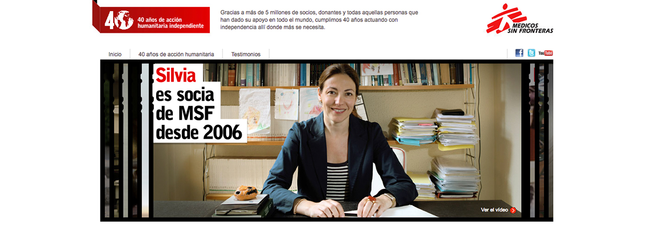 Médecins Sans Frontières, 40th anniversary campaign