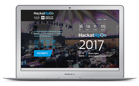 HackatH2On website for Aigües de Barcelona